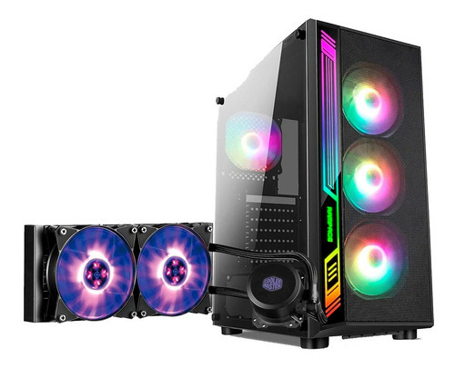 Gabinete Liketec Dex 4 Coolers Rgb Watercooler Ml240lrgb Cor Preto