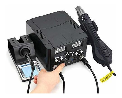 Imagen 7 de 7 de Mypouos 2 En 1 750w Led Estación De Soldadura Digital Estac
