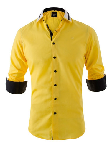 Imagen 1 de 3 de Camisas Entalladas Slim Fit Combinada Quality Import Usa