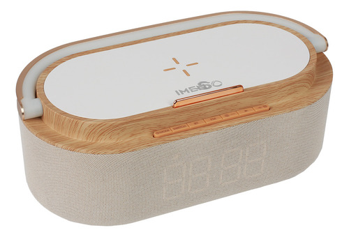 Carregador Indução C/ Led E Caixa De Som Imenso Ims228 Cor Cinza
