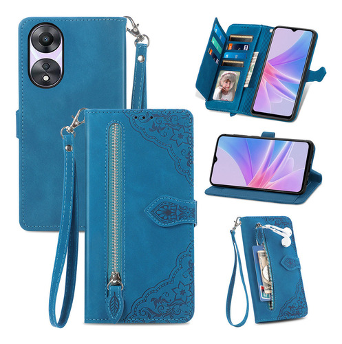 Funda Para Teléfono Oppo A18 A17 A16 A15 A12 Funda De Piel Tipo Cartera