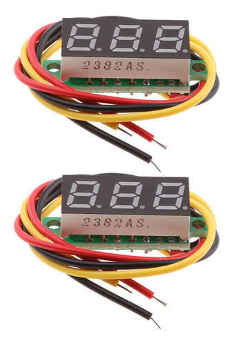2pcs 0.28 Inch 4.0 ~ 40v Digital Voltímetro Panel De