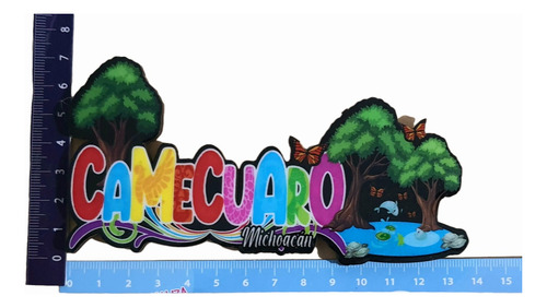 Camecuaro Michoacan Lago Recuerdo Souvenir Iman Mdf A175