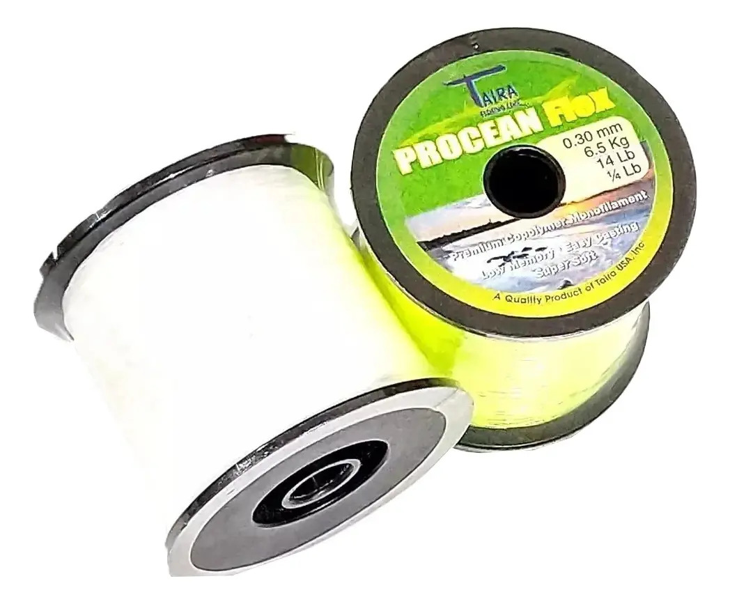 Bobina Tanza 1/4 Lb Taira Procean Flex 0.30 Mm Resiste 6.5kg Color Blanco