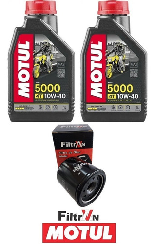 Combo Óleo Motul 5000 10w40 + Filtro Fram Ninja 650 Versys 