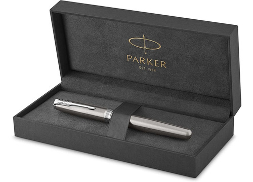  A Estilográfica Parker Sonnet, Acero Inoxidable Con D...