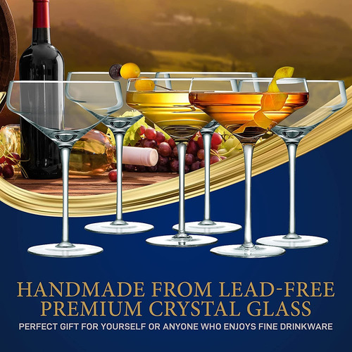 Copas De Martini 6 Juegos De Cristal Nutrichef Ncglmt68