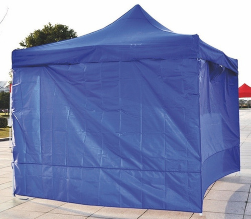 Toldo Plegable 3x3 Acero Reforzado Y Paredes 100%impermeable Color Azul