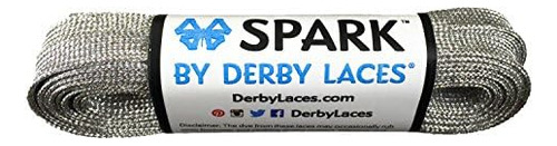 Silver 84 Inch Spark Skate Lace -  For Roller Derby, Ho...