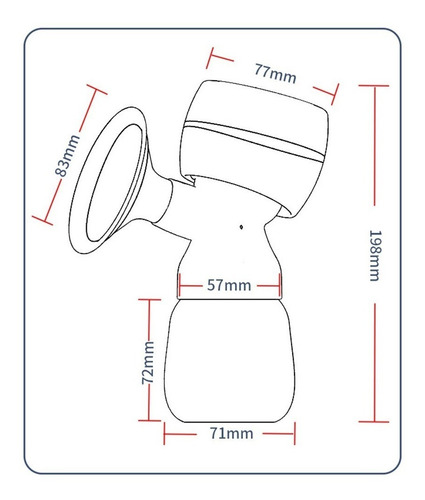 Imagen 4 de 4 de Extractor De Leche Materna Saca Leche Portátil Usb 180ml