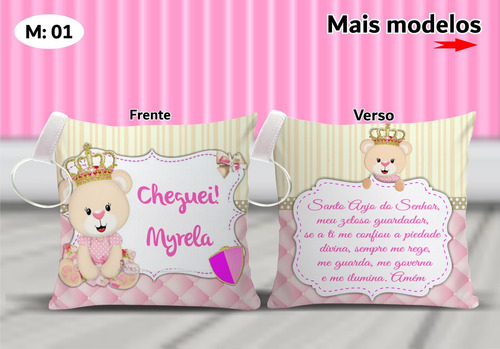 50 Lembrancinha Chaveiro Para Maternidade Ursinha Princesa