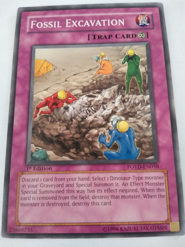 Tarjeta Yu-gi-oh! Potd-en058 Fossil Excavation 1st Edition 