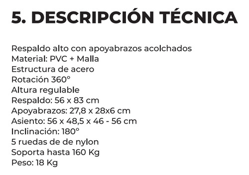 Imagen 6 de 8 de Sillón Lusqtoff Gamer Sgl100-9 Respaldo Basculante Ruedas