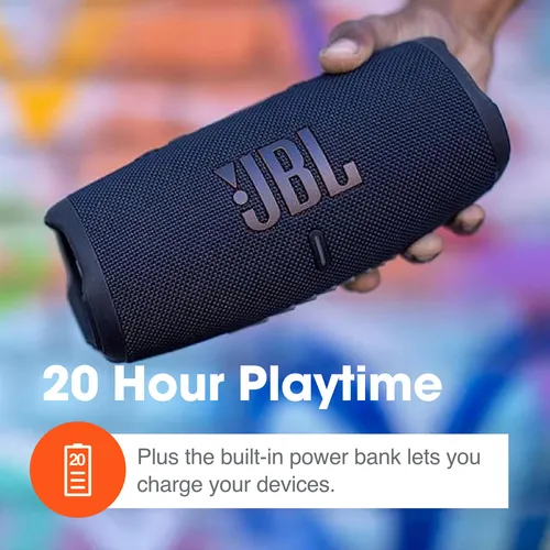 Altavoz Jbl Charge 5 Rojo Con Cable Usb Tipo C De Case Logic