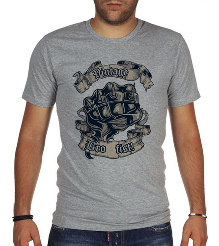 Remera De Hombre Puño Con Pinches Vintage Bro Fist