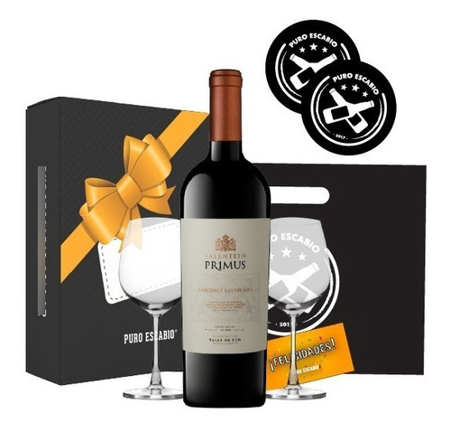 Box Vino Salentein Primus Cabernet Sauvignon Set Para Regalo