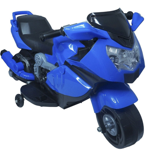 Imagem 3 de 7 de Mini Moto Elétrica Infantil C/ Luzes E Som Azul Importway