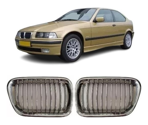 Juego Parrillas P/ Bmw E36 1997 1998 1999 97 98 99 Cromadas