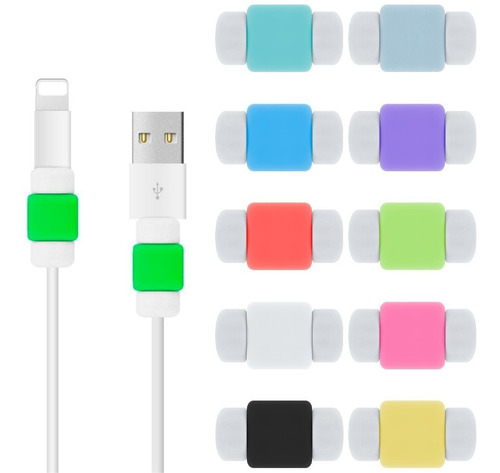 Paquete De 10 Protector Para Cable Usb De iPhone / Mayoreo