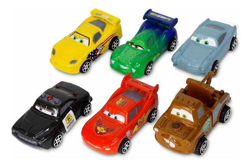 Coche De Fricción Rayo Mcqueen + 5 Vehículos