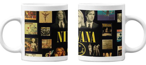 Tazones Tazas Blancas Nirvana Album Musical Banda Rock