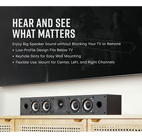 Altavoz Con Canal Central Polk Monitor Xt35 Slim Black