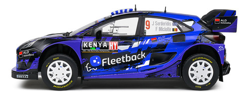 Miniatura Ford Puma Rally1 Hybrid Kenya Rally 2022 #9 Serderidis/Miclotte 1:18 Solido Competition