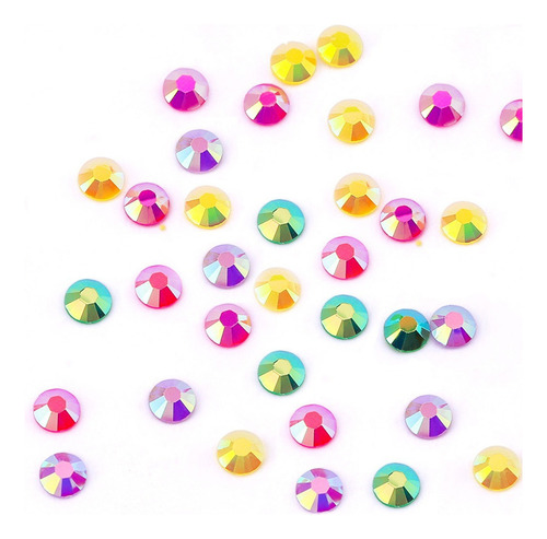 Juego De Gemas De Cristal Redondas Clear Ab Diy Craft 5 Mm