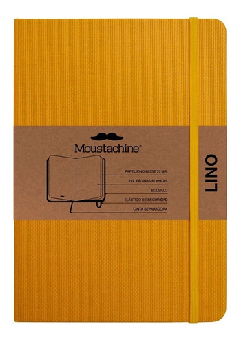 Libreta Moustachine Classic Lino Amarillo Pocket A6