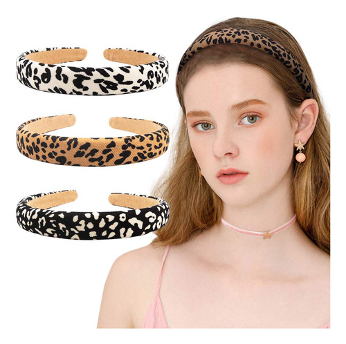 Tihebax 3 Diademas De Leopardo Para Mujer, Regalos Con Estam