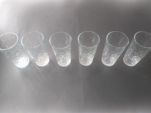 Pack De 6 Vasos De Vidrio Circulares