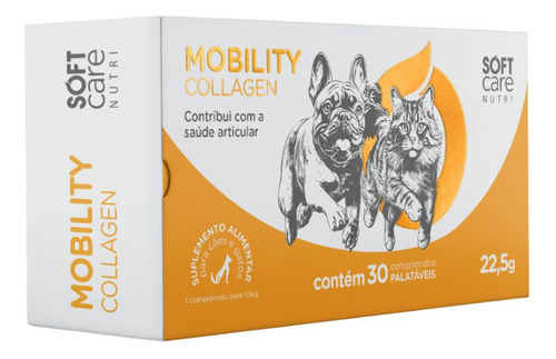 Suplemento Pet Mobility Collagen Soft Care Nutri - 30 Compr