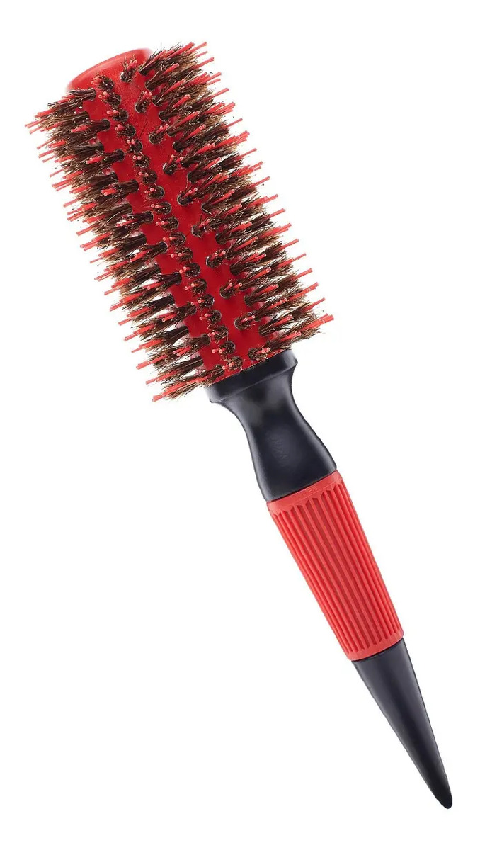 Escova De Cabelo Profissional Em Cerâmica Cerdas Javali