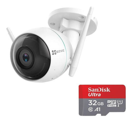 Camara Ip Wifi C3w Exterior Ezviz 720p Hd + Memoria 32gb