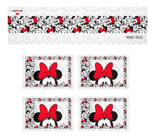 Set Camino De Mesa Minnie Mouse 9 Piezas - Providencia