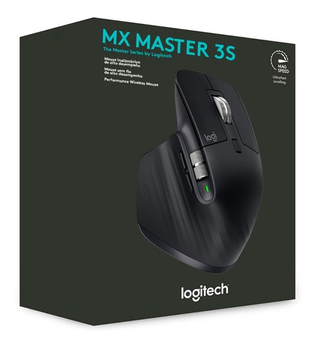 Imagen 1 de 5 de Mouse Logitech Mx Master 3s Wireless 8k Usb C Graphite Black