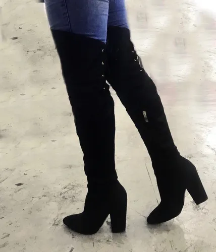 Zapatos De Mujer Botas De Mujer Largas Con Taco Bucaneras