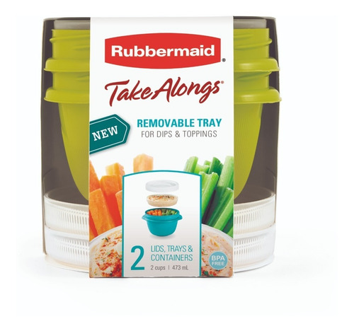 Imagen 2 de 3 de Contenedor Set Rubbermaid Take Along 473ml