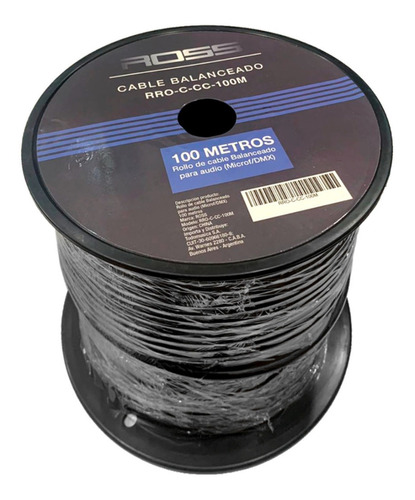 Bobina Cable Balanceado Rollo 100 Metros Dmx Microfono Audio