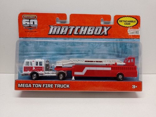 Matchbox Mega Ton Fire Truck Súper Convoy Tráiler 60aniversa