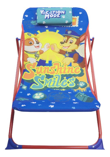 Silla Reposera Paw Patrol 3 Niveles Y Broche Seguridad