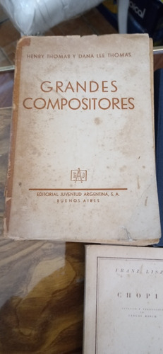 Antiguo Libros Usado 3 Unid Grandes Compositores N73