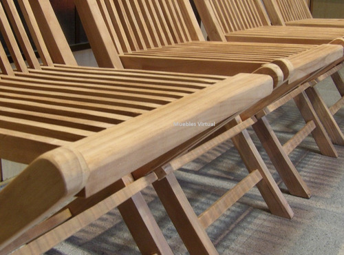 Silla Plegable De Teka Natural