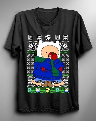 Polera De Mujer De Hora De Aventura - Finn Navidad