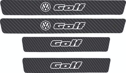 Sticker Vinil Estribos Automóvil Carbono 5d Vw Golf