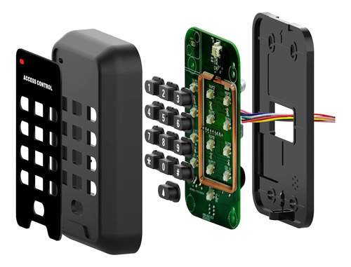1 puerta 125 khz Proximidad Rfid Teclado Control Acceso
