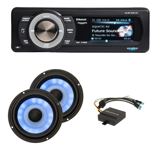 Aquatic Av Kit Ultra Rgb Estereo Plus Para Harley