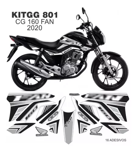 Adesivo personalizado honda fan cg 160 família do grau 2015-2020 premium  plus - OLIGRAPHICS - Adesivo para Moto - Magazine Luiza