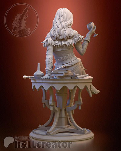 Yennefer The Witcher Game Rpg 24cm Estátua Figura Resina