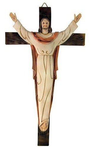 Cristo En Cruz De 13 Pulgadas Crucifijo De Pared De Resina P
